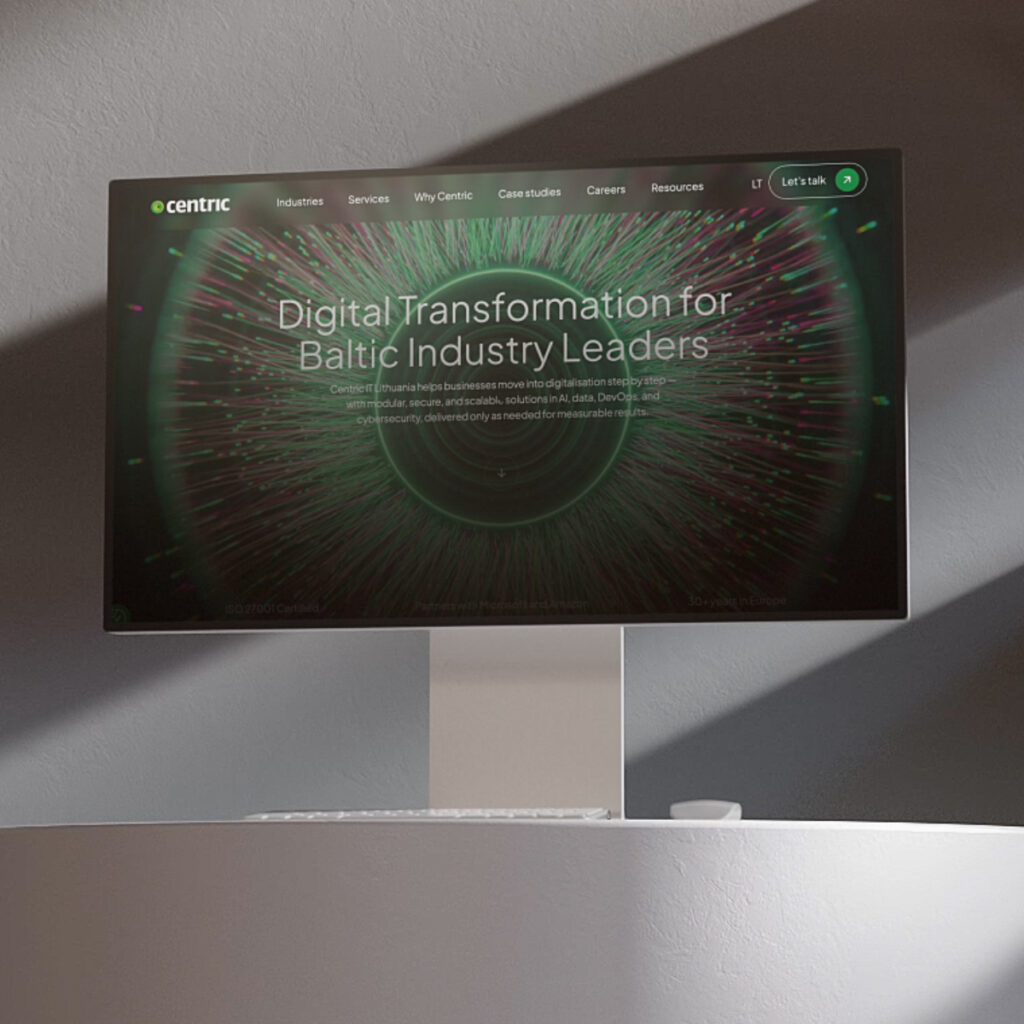 Centric interneto svetainės atnaujinimas